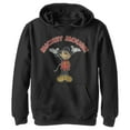 thumbnail image 1 of Boy's Mickey & Friends Mickey Mouse Retro Distressed  Pull Over Hoodie Black X Large, 1 of 4
