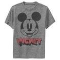 thumbnail image 1 of Boy's Mickey & Friends Mickey Mouse Retro Headshot  Performance Graphic Tee Charcoal Heather Medium, 1 of 4