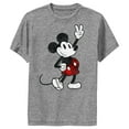 thumbnail image 1 of Boy's Mickey & Friends Mickey Mouse Retro Peace Sign  Performance Graphic Tee Charcoal Heather X Large, 1 of 4