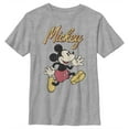 thumbnail image 1 of Boy's Mickey & Friends Mickey Mouse Retro Running Graphic Tee Athletic Heather Medium, 1 of 5