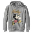 thumbnail image 1 of Boy's Mickey & Friends Mickey Mouse Retro Running  Pull Over Hoodie Athletic Heather Small, 1 of 4