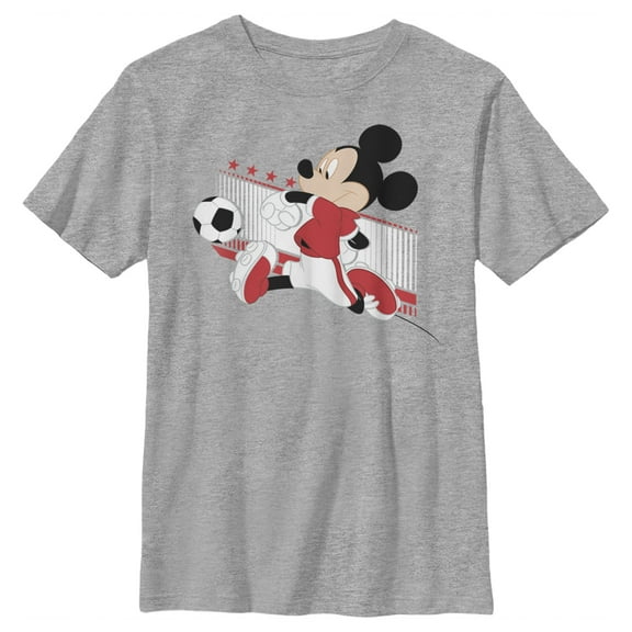 Boy's Mickey & Friends Mickey Mouse Soccer Canada  Graphic Tee Athletic Heather X Large
