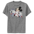 thumbnail image 1 of Boy's Mickey & Friends Mickey Mouse Soccer France  Performance Graphic Tee Charcoal Heather Small, 1 of 4