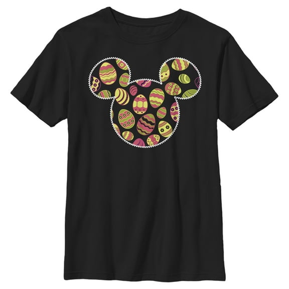 Boy's Mickey & Friends Mickey and Friends Easter Egg Logo Graphic Tee Black Small