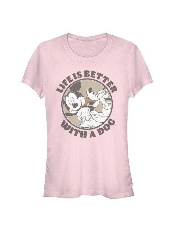 Boy's Mickey & Friends Mickey and Goofy Life is Better with a Dog Graphic Tee White X Large