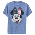 thumbnail image 1 of Boy's Mickey & Friends Minnie Mouse American Bow  Performance Graphic Tee Royal Blue Heather Large, 1 of 4