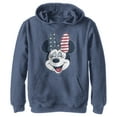 thumbnail image 1 of Boy's Mickey & Friends Minnie Mouse American Bow  Pull Over Hoodie Navy Blue Heather Large, 1 of 4