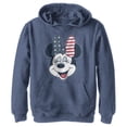 thumbnail image 1 of Boy's Mickey & Friends Minnie Mouse American Bow Pull Over Hoodie Navy Blue Heather Small, 1 of 4