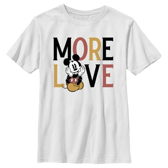 Boy's Mickey & Friends More Love Graphic Tee White Large