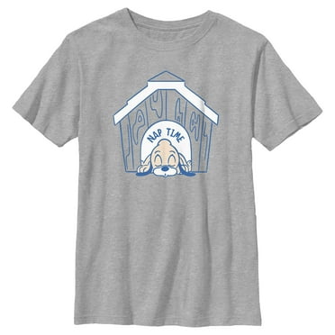 Boy's Mickey & Friends Nap Time Baby Pluto  Graphic Tee Athletic Heather Small