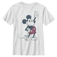 thumbnail image 1 of Boy's Mickey & Friends Plaid Mickey Mouse Retro Graphic Tee White X Large, 1 of 4