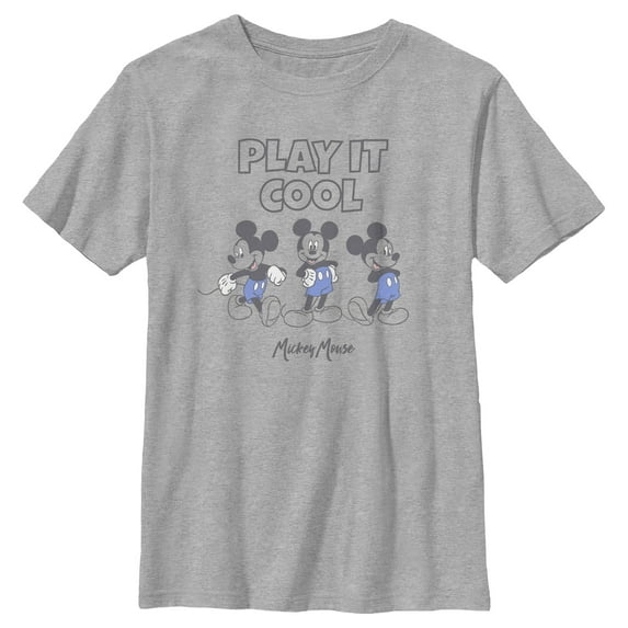 Boy's Mickey & Friends Play It Cool Graphic Tee Athletic Heather Large