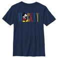 thumbnail image 1 of Boy's Mickey & Friends Primary Colors Name Graphic Tee Navy Blue Large, 1 of 4