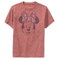 thumbnail image 1 of Boy's Mickey & Friends Rose Bow Minnie  Performance Graphic Tee Red Heather Small, 1 of 4