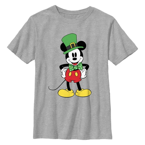 Boy's Mickey & Friends St. Patrick's Day Retro Portrait  Graphic T-Shirt