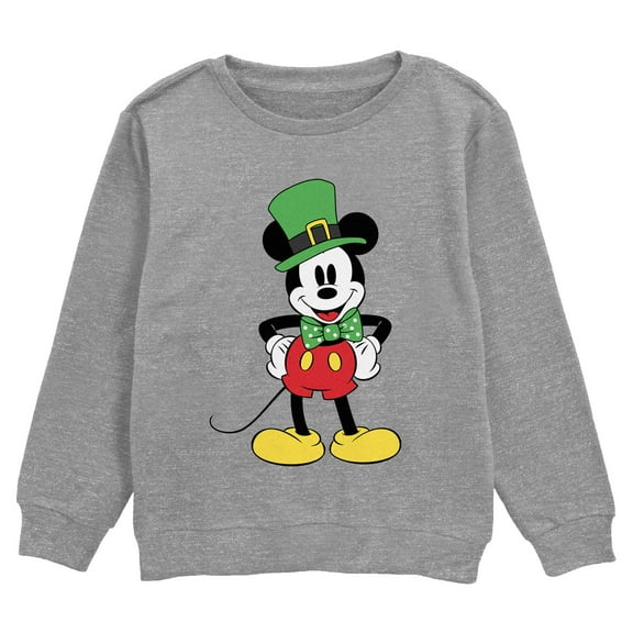 Boy's Mickey & Friends St. Patrick's Day Retro Portrait  Sweatshirt