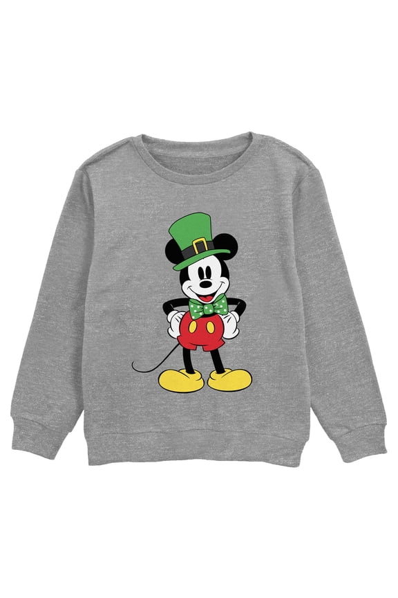 Boy's Mickey & Friends St. Patrick's Day Retro Portrait Sweatshirt