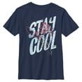 thumbnail image 1 of Boy's Mickey & Friends Stay Cool Snowboarding  Graphic Tee Navy Blue Medium, 1 of 4