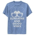 thumbnail image 1 of Boy's Mickey & Friends Sunshine and Good Vibes Mickey Performance Graphic Tee Royal Blue Heather Small, 1 of 4