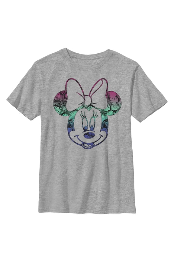 Boy's Mickey & Friends Tropical Minnie Graphic Tee Athletic Heather Medium