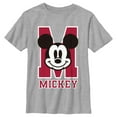 thumbnail image 1 of Boy's Mickey & Friends Varsity Large Face Graphic Tee Athletic Heather Large, 1 of 5