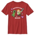 thumbnail image 1 of Boy's Minecraft Adventure Mode Alex and Creeper  Graphic Tee Red Small, 1 of 4