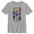 thumbnail image 1 of Boy's Minecraft Boxed Mobs  Graphic Tee Athletic Heather Medium, 1 of 5