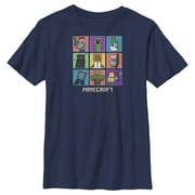 Boys' Husky Minecraft Character Boxes Graphic Tee Navy Blue Large