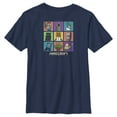 thumbnail image 1 of Boys' Husky Minecraft Character Boxes Graphic Tee Navy Blue Small, 1 of 3