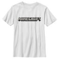 thumbnail image 1 of Boy's Minecraft Classic Logo White  Graphic Tee White X Small, 1 of 4