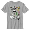 thumbnail image 1 of Boy's Minecraft Overworld Mobs Graphic Tee Athletic Heather Medium, 1 of 5