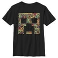 thumbnail image 1 of Minecraft Creeper Collage Boys T-Shirt, Black, Short Sleeve, Cotton Blend,, 1 of 10