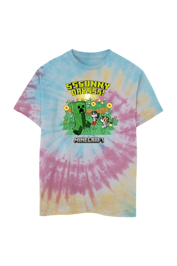 Boy's Minecraft Creeper Sunny Days Graphic T-Shirt