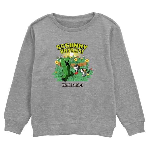 Boy's Minecraft Creeper Sunny Days Sweatshirt