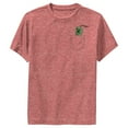 thumbnail image 1 of Boy's Minecraft Faux Pocket Creeper Performance Graphic Tee Red Heather Small, 1 of 4