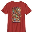thumbnail image 1 of Boy's Minecraft Group Shot  Graphic Tee Red Medium, 1 of 4