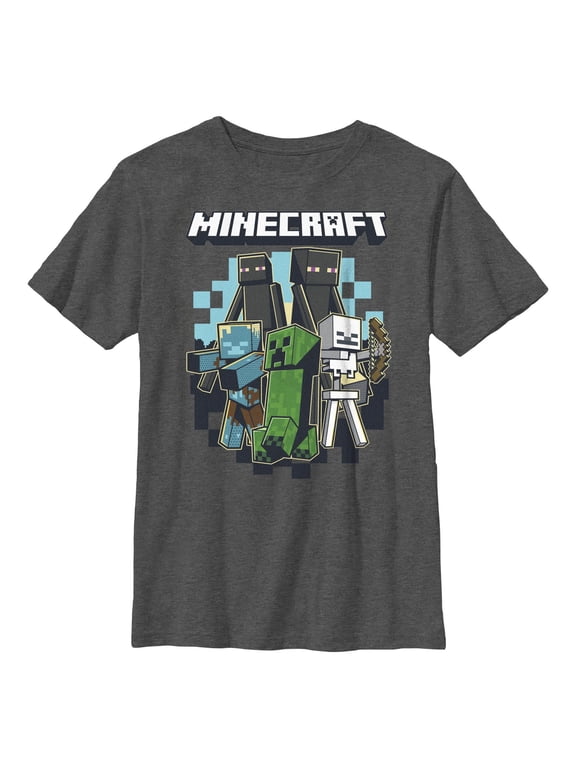 Boy's Minecraft Jolly Mobs Collection Graphic T-Shirt