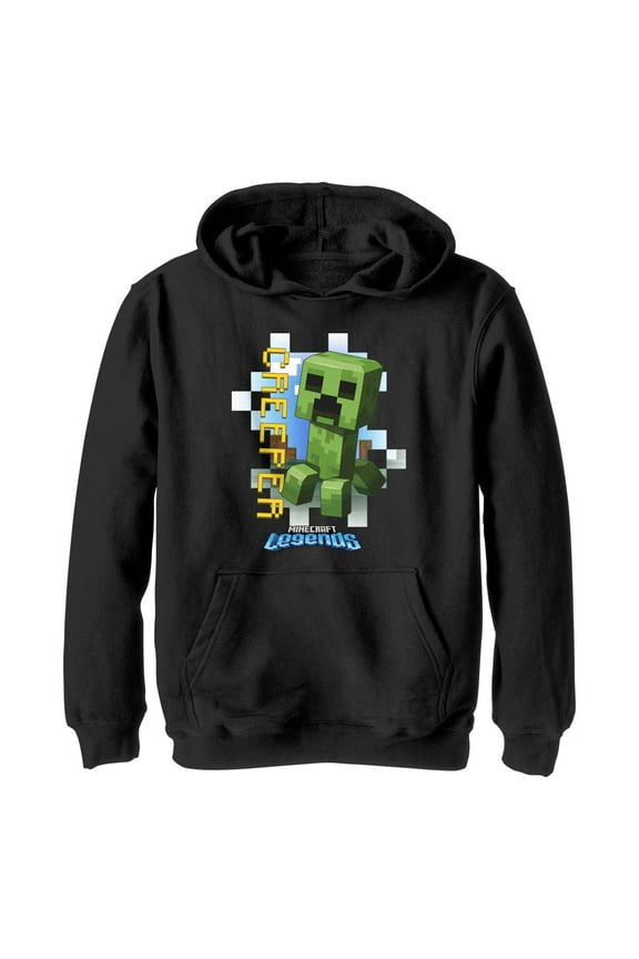 Boy's Minecraft Legends Creeper Pull Over Hoodie