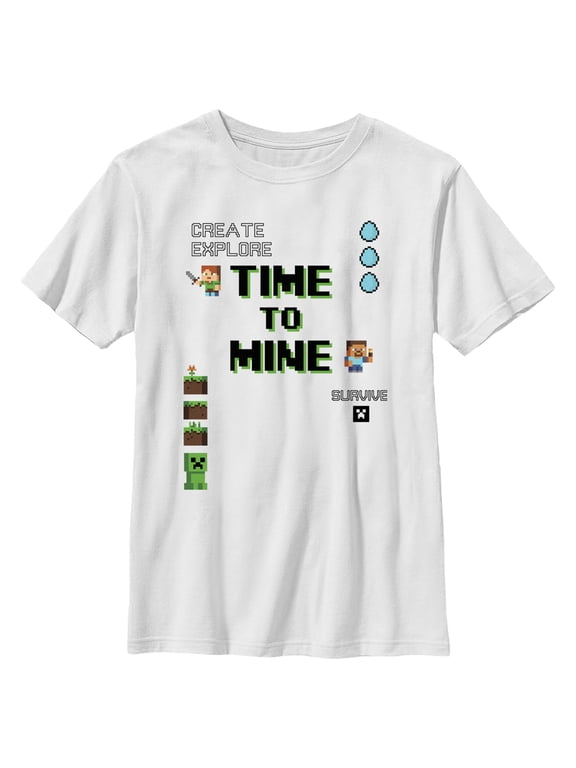 Boy's Minecraft Small Steve and Alex Graphic Tee