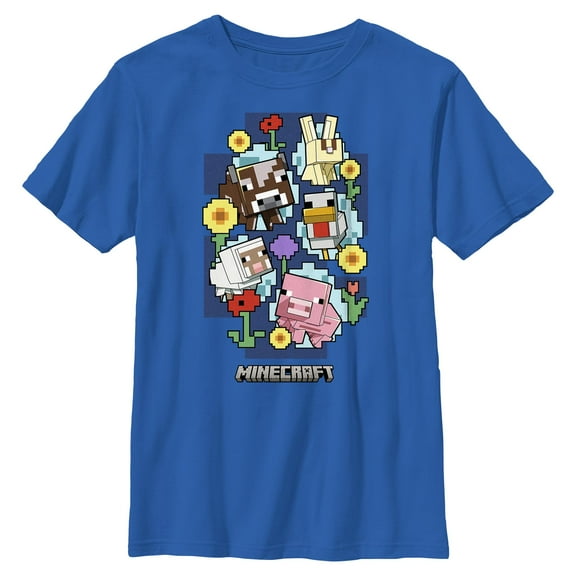 Boy's Minecraft Spring Animals  Graphic T-Shirt
