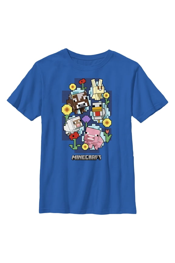 Boy's Minecraft Spring Animals  Graphic T-Shirt