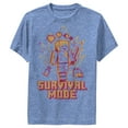 thumbnail image 1 of Boy's Minecraft Survival Mode Sketch  Performance Graphic Tee Royal Blue Heather Small, 1 of 4