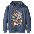 thumbnail image 1 of Boy's Minecraft Wolf  Pull Over Hoodie Navy Blue Heather Small, 1 of 4