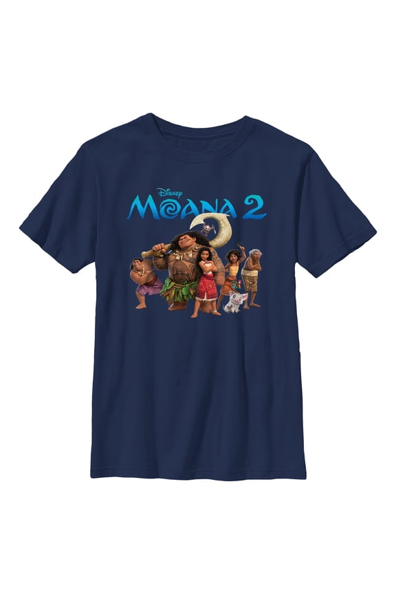 Boy's Moana 2 Group Portrait Graphic T-Shirt