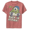 thumbnail image 1 of Boy's Monsters Inc Mike Back in Action Performance Graphic Tee Red Heather X Large, 1 of 4