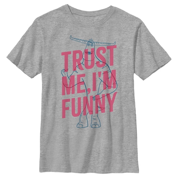 Boy's Monsters at Work Tylor is Funny Graphic Tee Athletic Heather X Large
