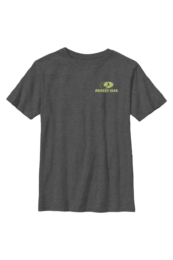 Boy's Mossy Oak Small Green Classic Logo Graphic Tee