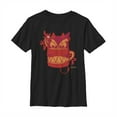 thumbnail image 1 of Boy's Mulan Mushu Dragon Mask  Graphic Tee Black Small, 1 of 4