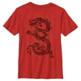 thumbnail image 1 of Boy's Mulan Mushu Large Tattoo Graphic Tee Red Large, 1 of 4