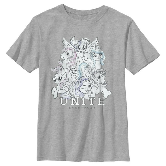 Boy's My Little Pony: Friendship is Magic Unite Everypony Group Portrait Graphic T-Shirt